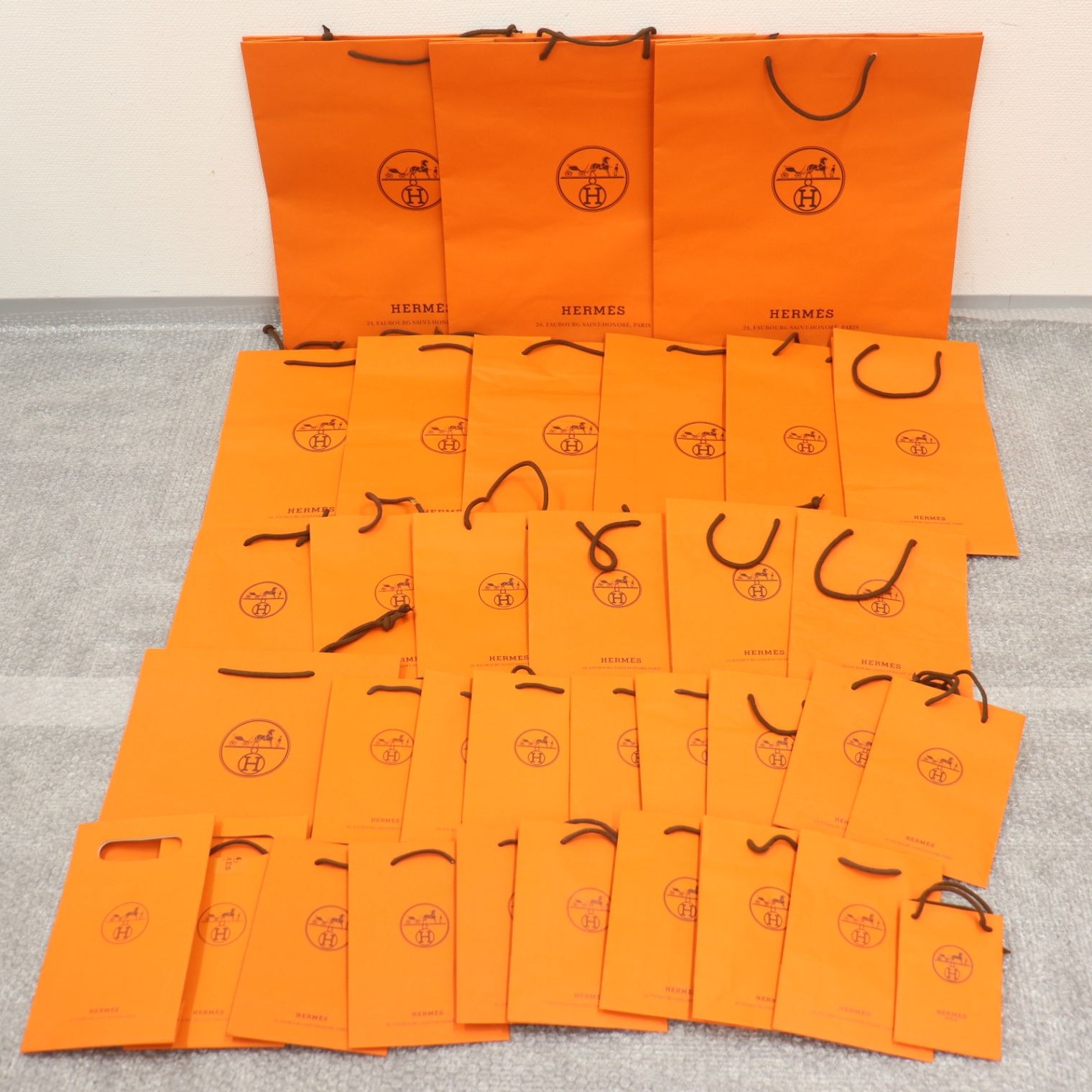 ITIZ4N45EYF2 HERMES エルメス BOX ショッパー 純正 紙袋 オレンジ