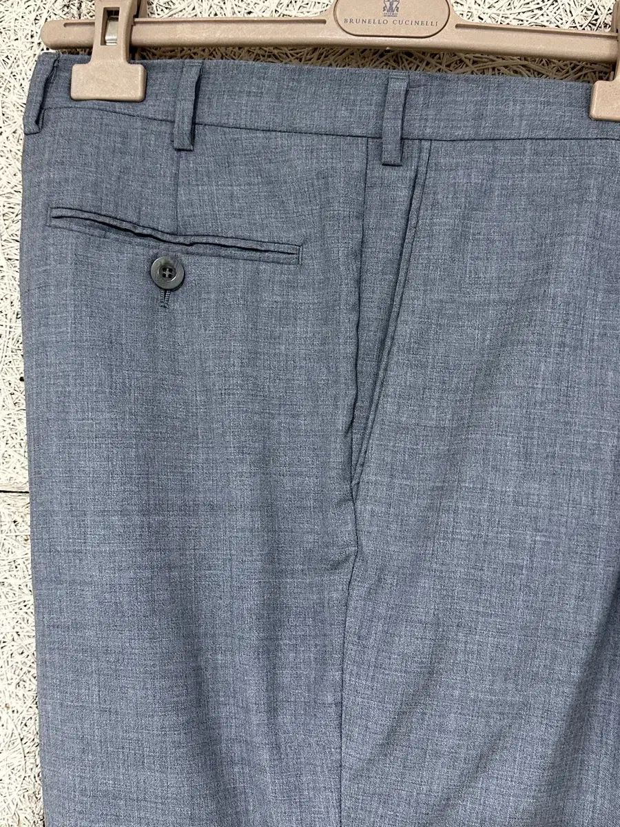 ブリオーニ バージンウール スラックス パンツ グレー