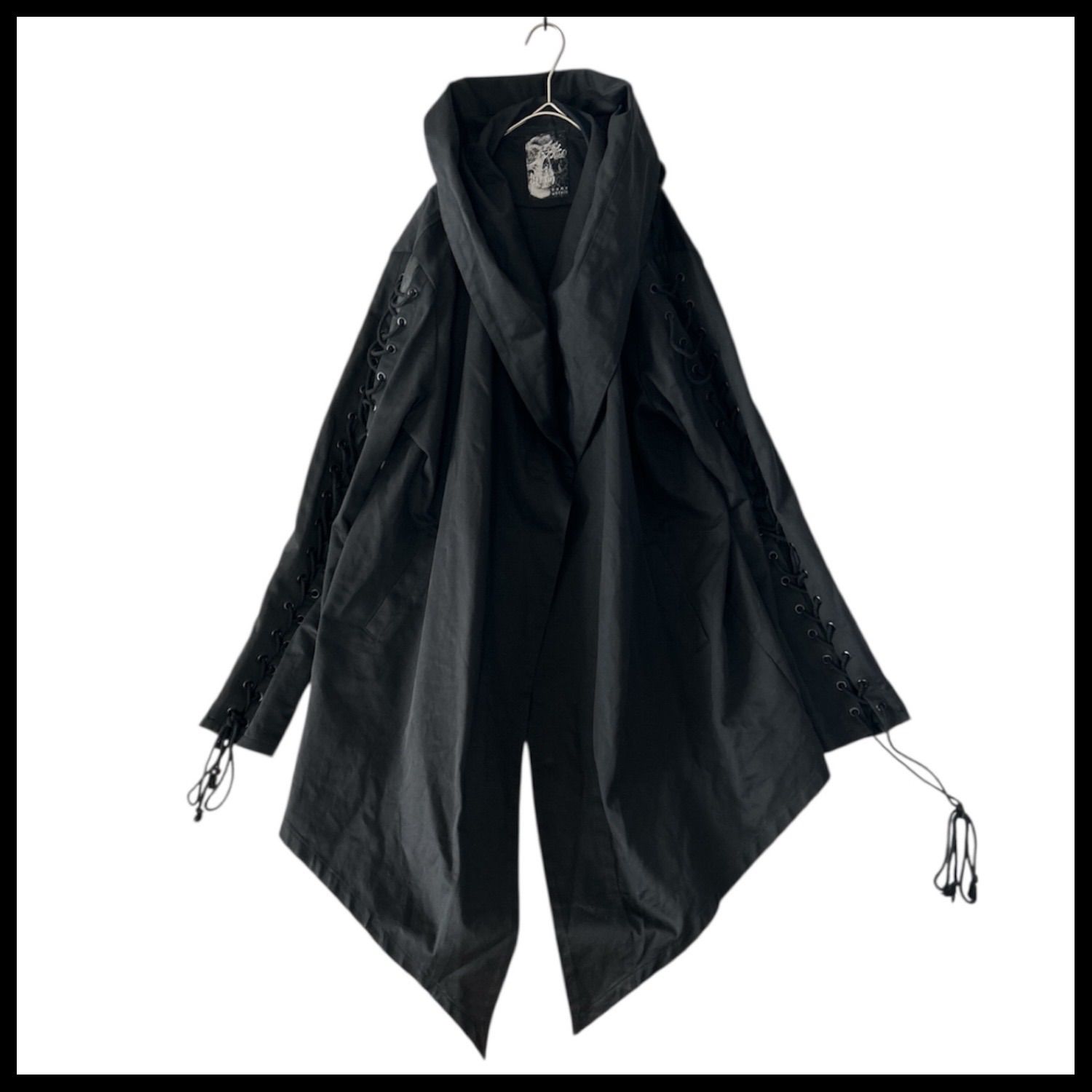 パンクレイブ PUNK RAVE デザインコート ロングコート フード 編み込み