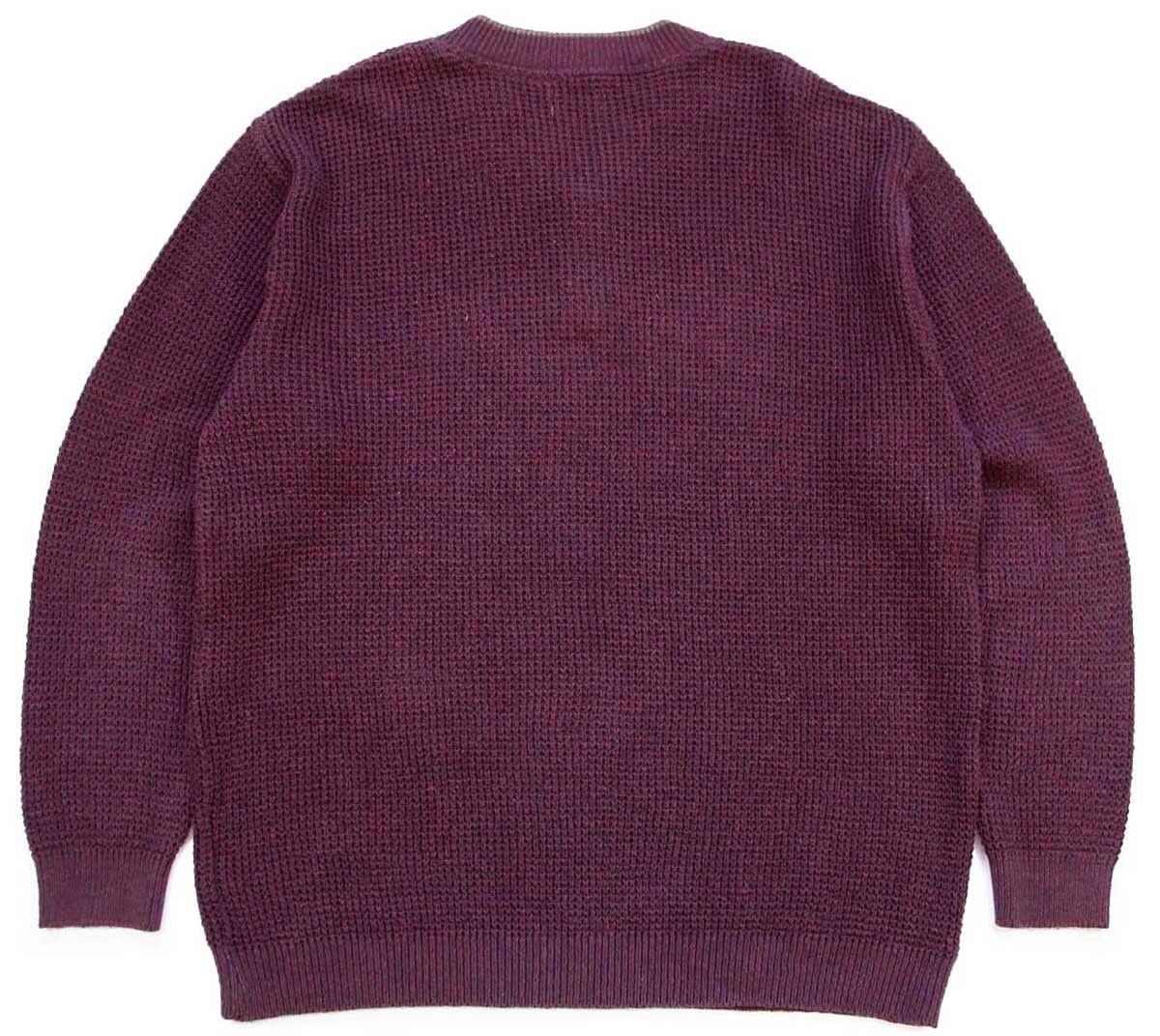 00s USA製 L.L.Bean ヘンリーネック ワッフル コットンニット セーター 