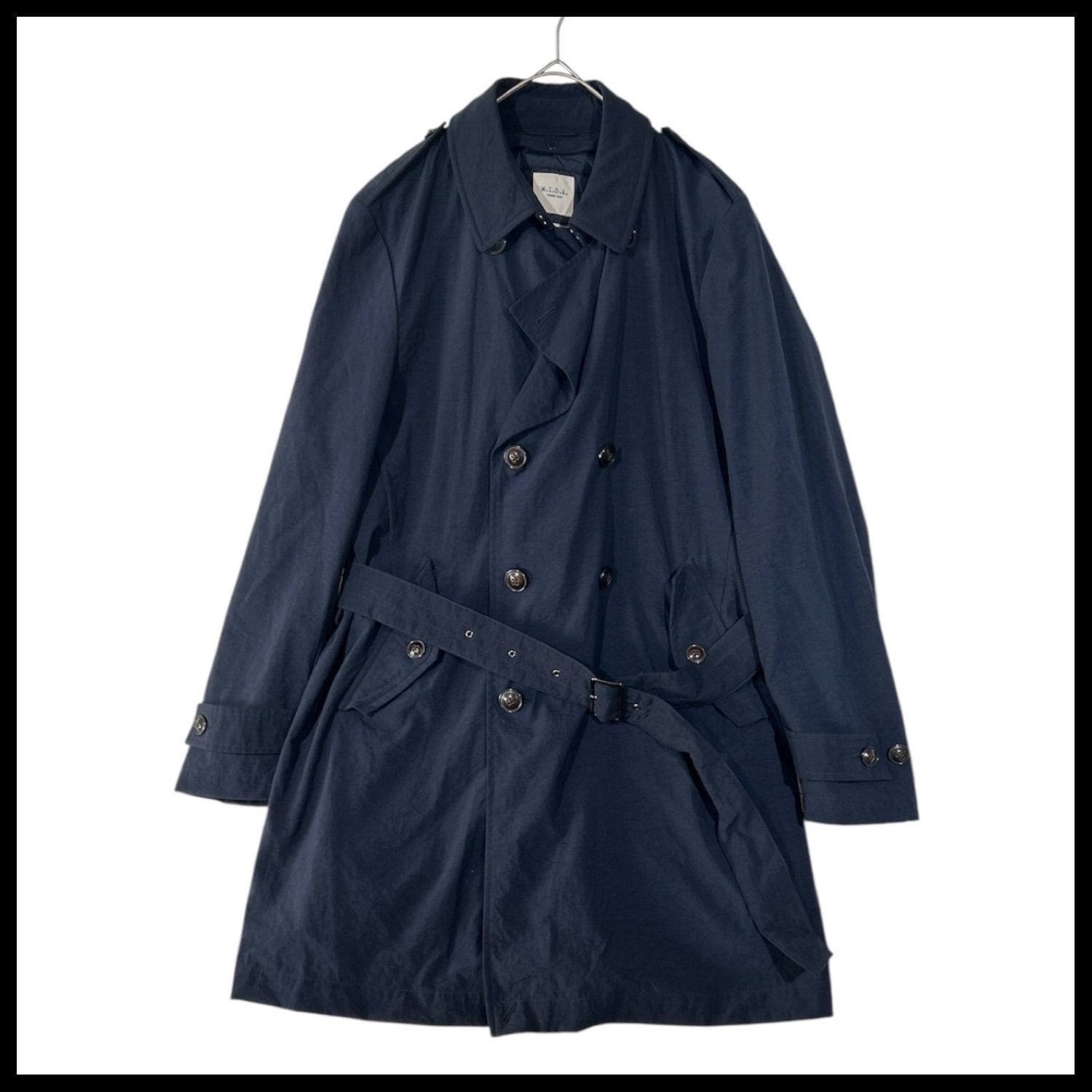 ミダ M.I.D.A. ダウンライナー付き ナイロン トレンチコート ネイビー 48 メンズ ビジネス