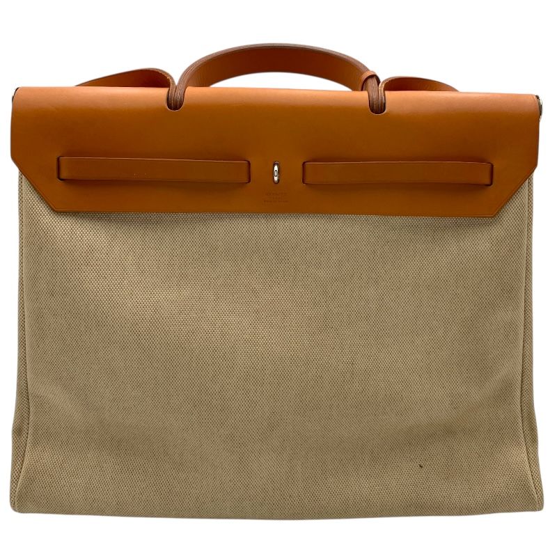 エルメス HERMES エールバッグMM C刻 ベージュ ナチュラル SV金具 トワル ヴァッシュハンター レディース リュック デイパック