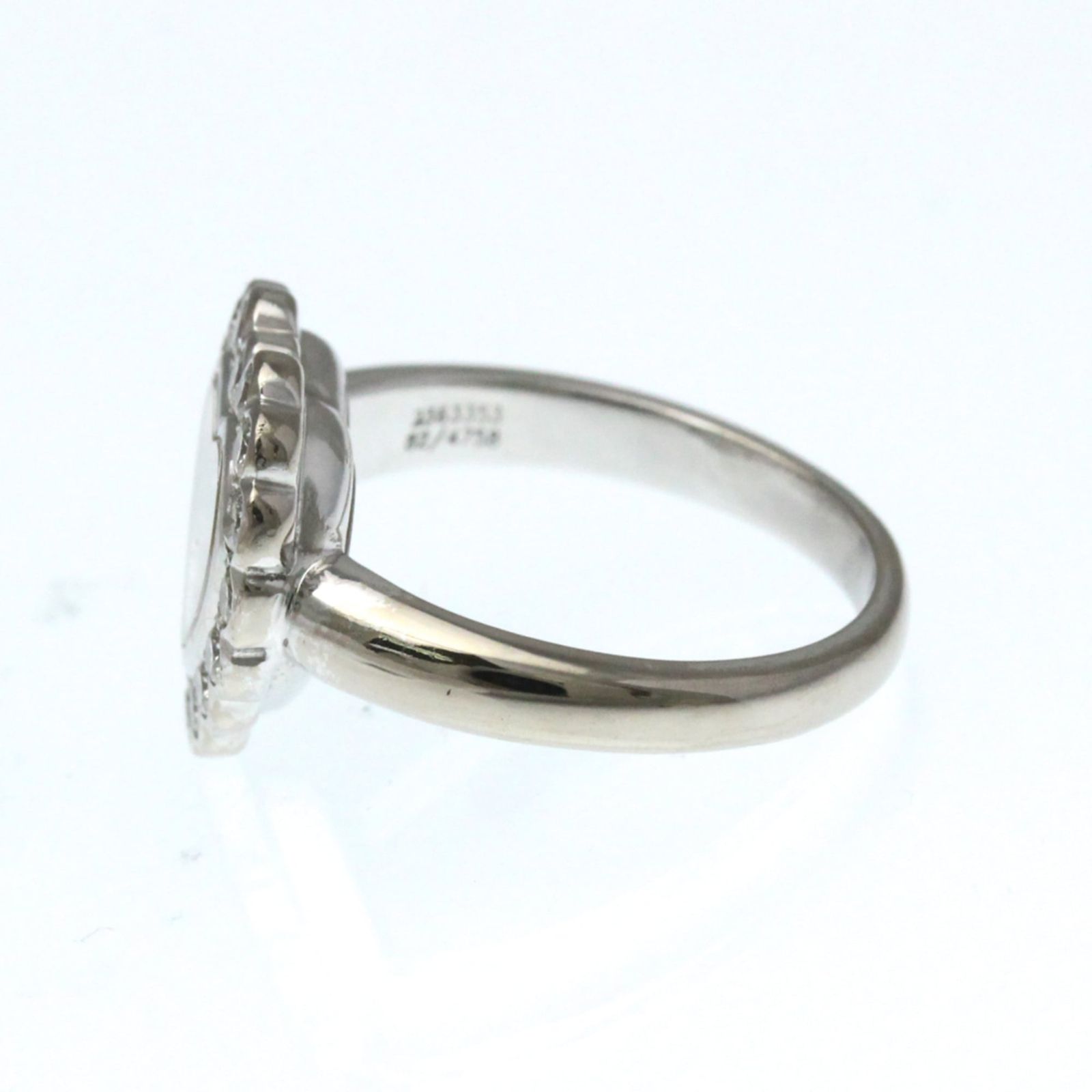 ショパール Chopard ハッピーダイヤモンド ハート ダイヤモンド リング 82 4758 K 18ホワイトゴールド 18 WG ファッション バンドリング シルバー