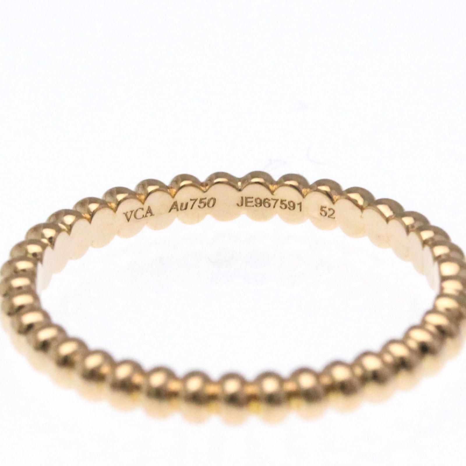  ヴァン クリーフ＆アーペル Van Cleef - Arpels ペルレリング スモールモデル K 18ピンクゴールド 18 PG ファッション 無し バンドリング ピンクゴールド リング 指輪 アクセサリー