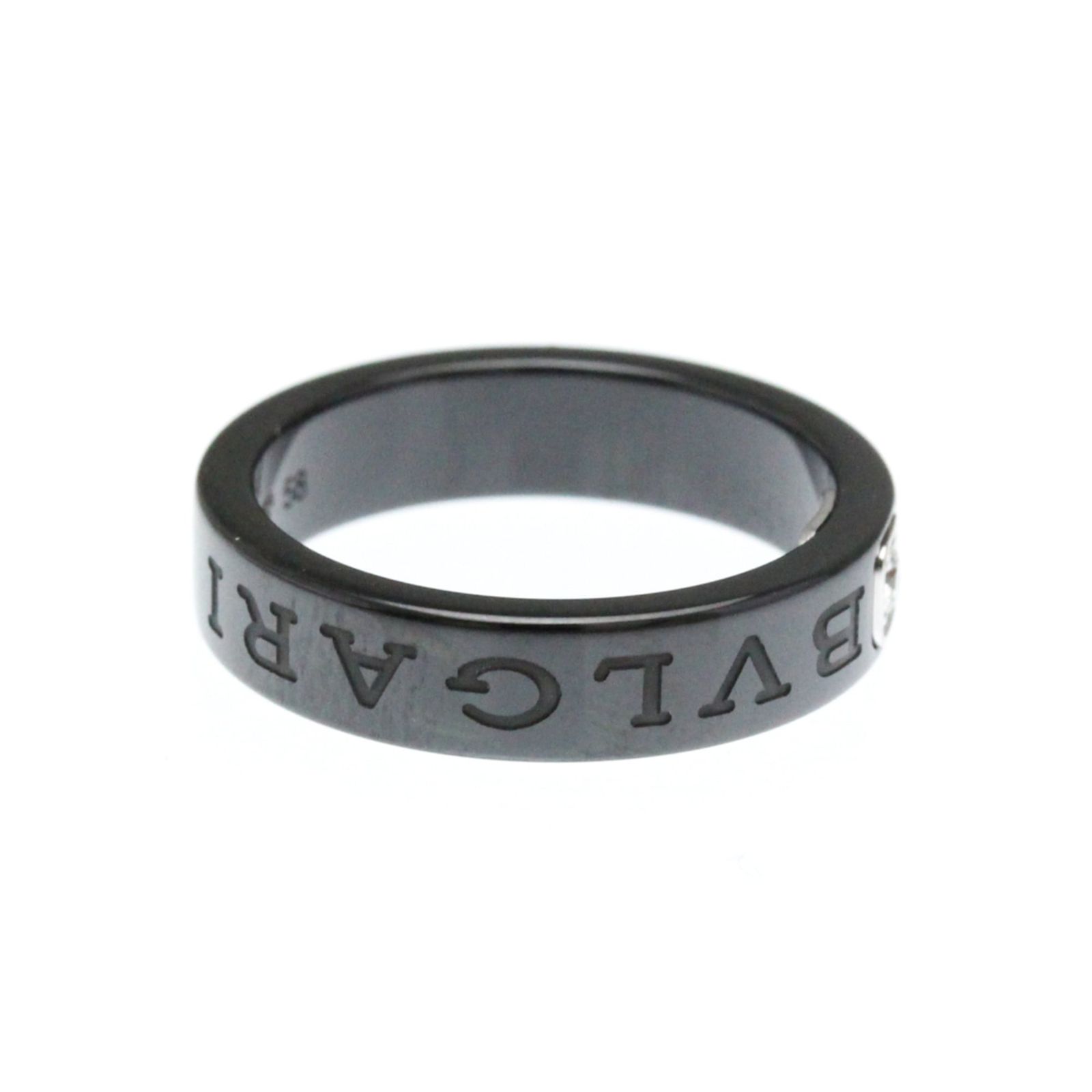 ブルガリ(Bvlgari) ダブルロゴ リング K18ホワイトゴールド(K18WG