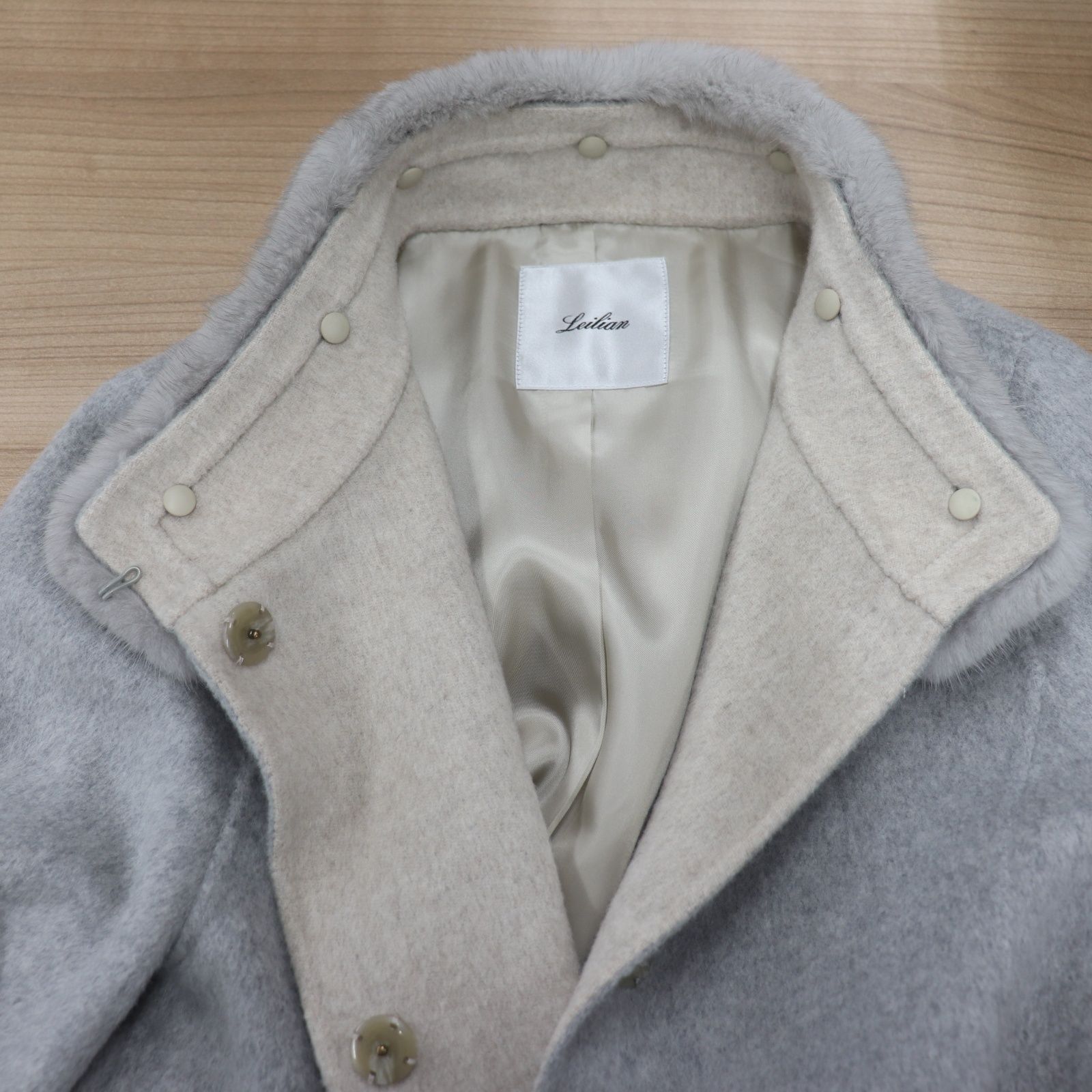 ITSRNY38P00Q 美品 Leilian レリアン コート 表カシミア100％ ミンク
