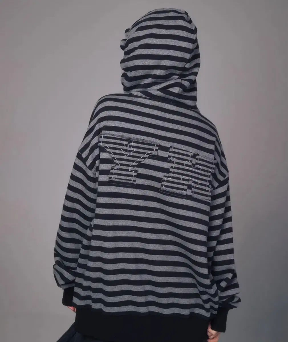 ユヒ ストライプ フードジップアップ youhee