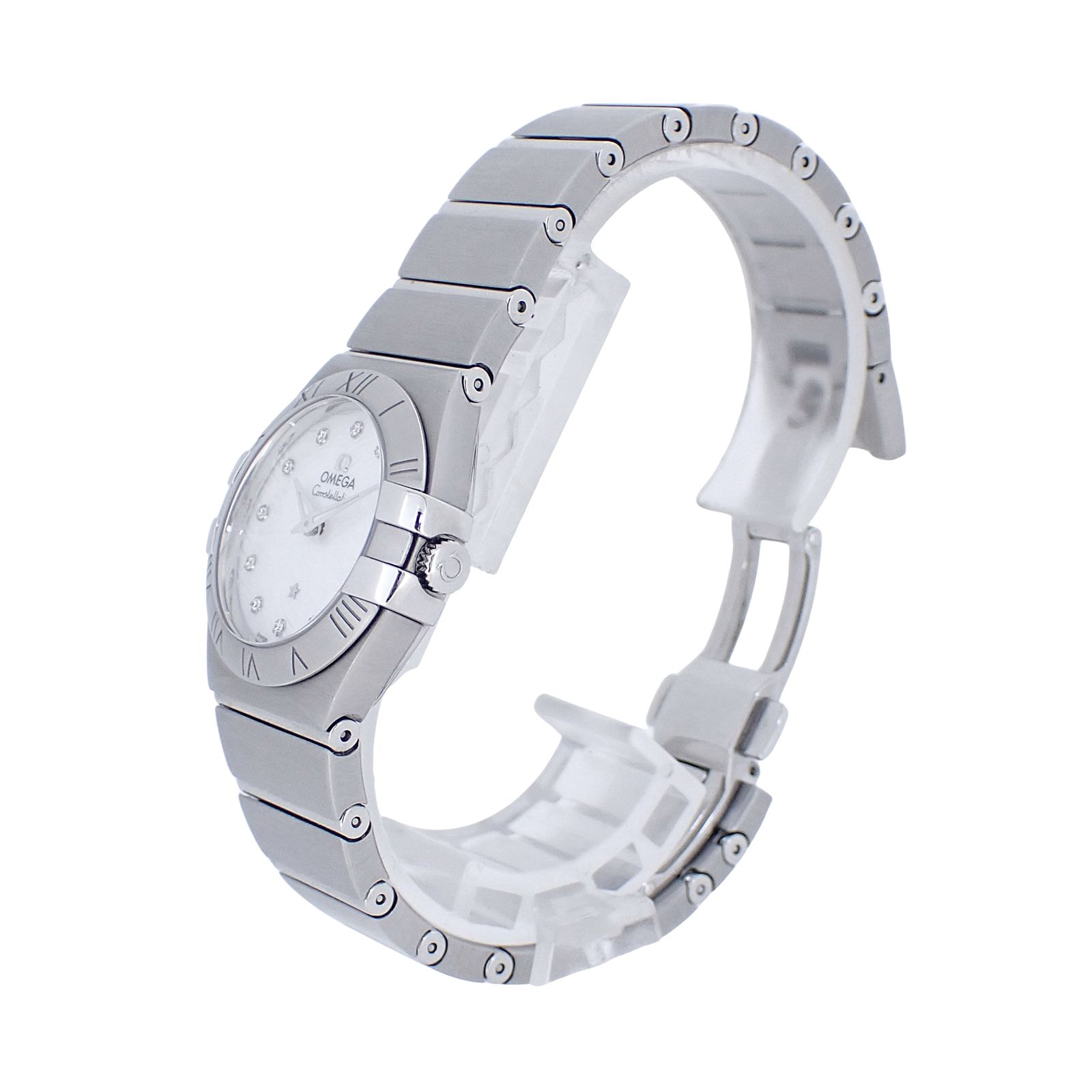 12 Pダイヤ シェル オメガ コンステレーション 123.10.27.60.55.004 レディース 腕時計