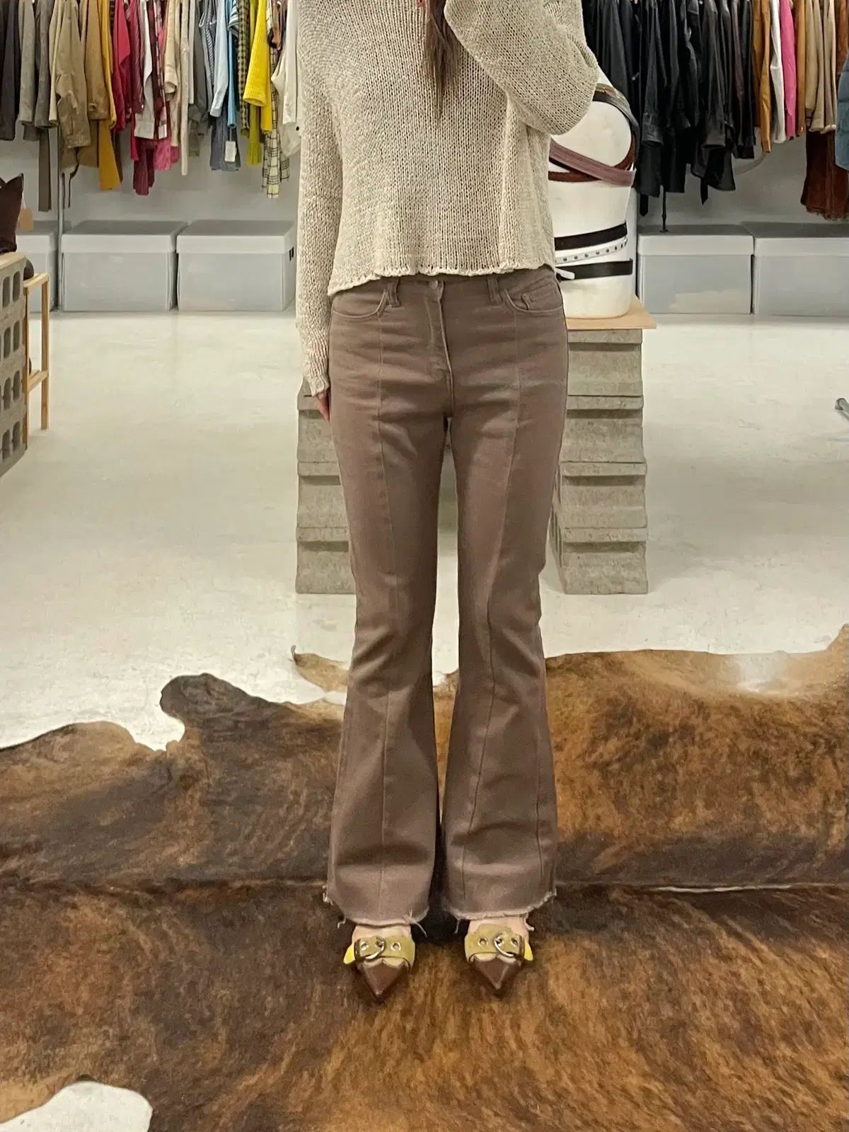  GRL レディース ブーツカット フ パンツ チノパン パンツ