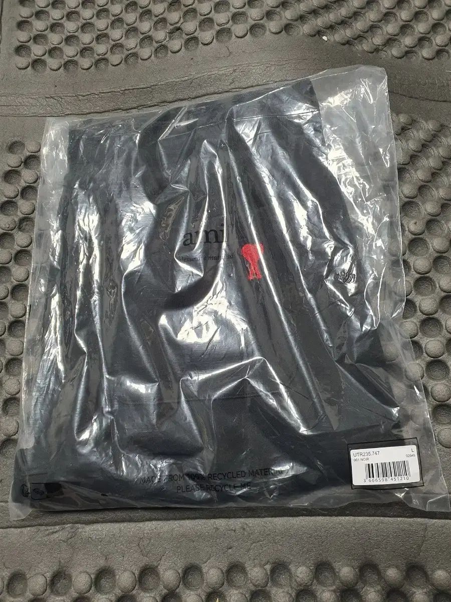 アミ 黒 ハート ロゴ ズボン Tシャツ L