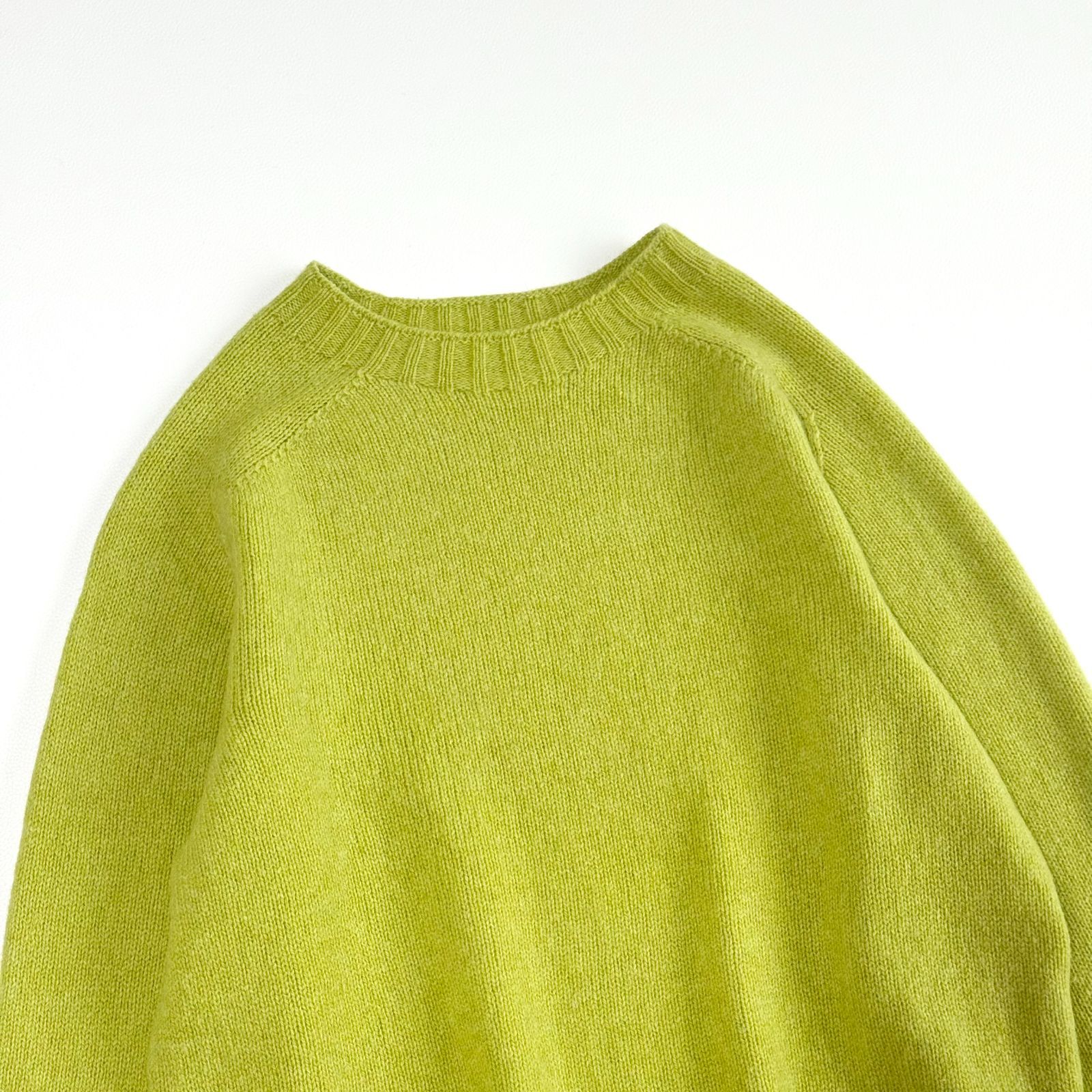 【美品】MORRIS & SONS ウールセーター グリーン 42 MORRIS & SONS モリスアンドサンズ ウール ニット セーター グリーン