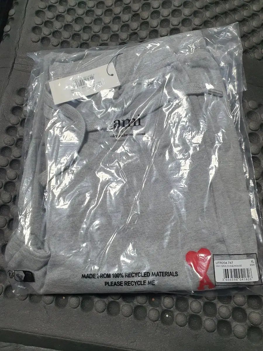 アミ ハート ロゴ ジョガーパンツ XL グレー