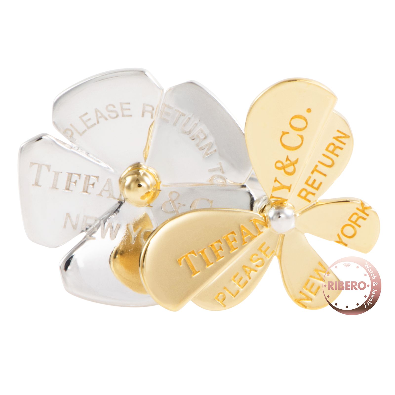 TIFFANY Co ティファニー リターン トゥ ラブバグズ リング 指輪 15号 シルバー ゴールド