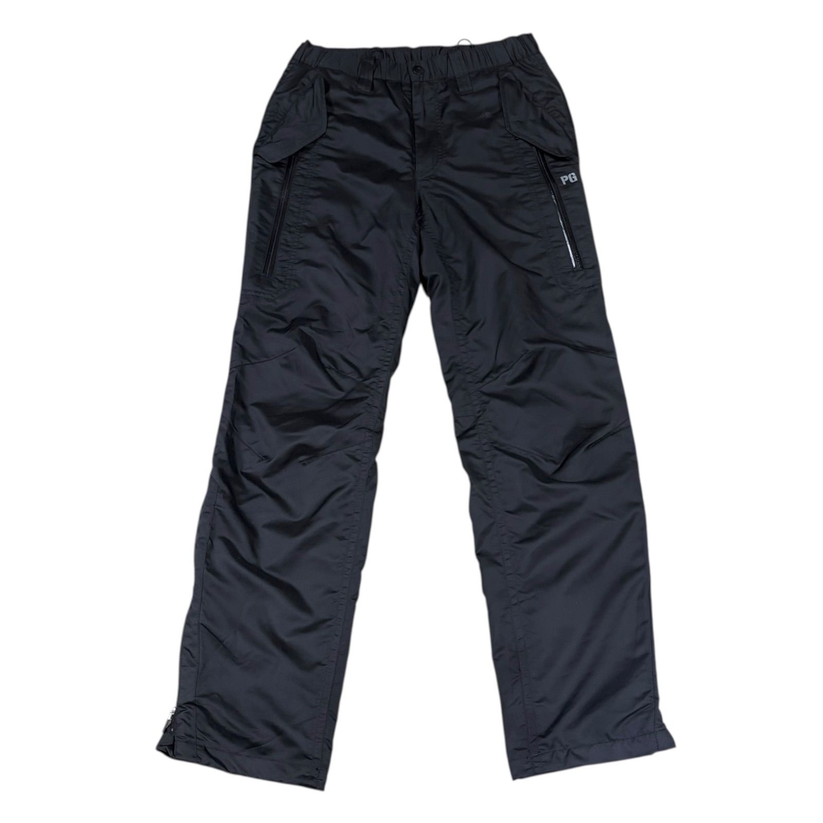パーリーゲイツ ゴルフパンツ 防寒　ドローコード付き　防寒　ロゴ 　ブラック パーリーゲイツ PEARLY GATES ゴルフパンツ スポーツウェア ナイロン