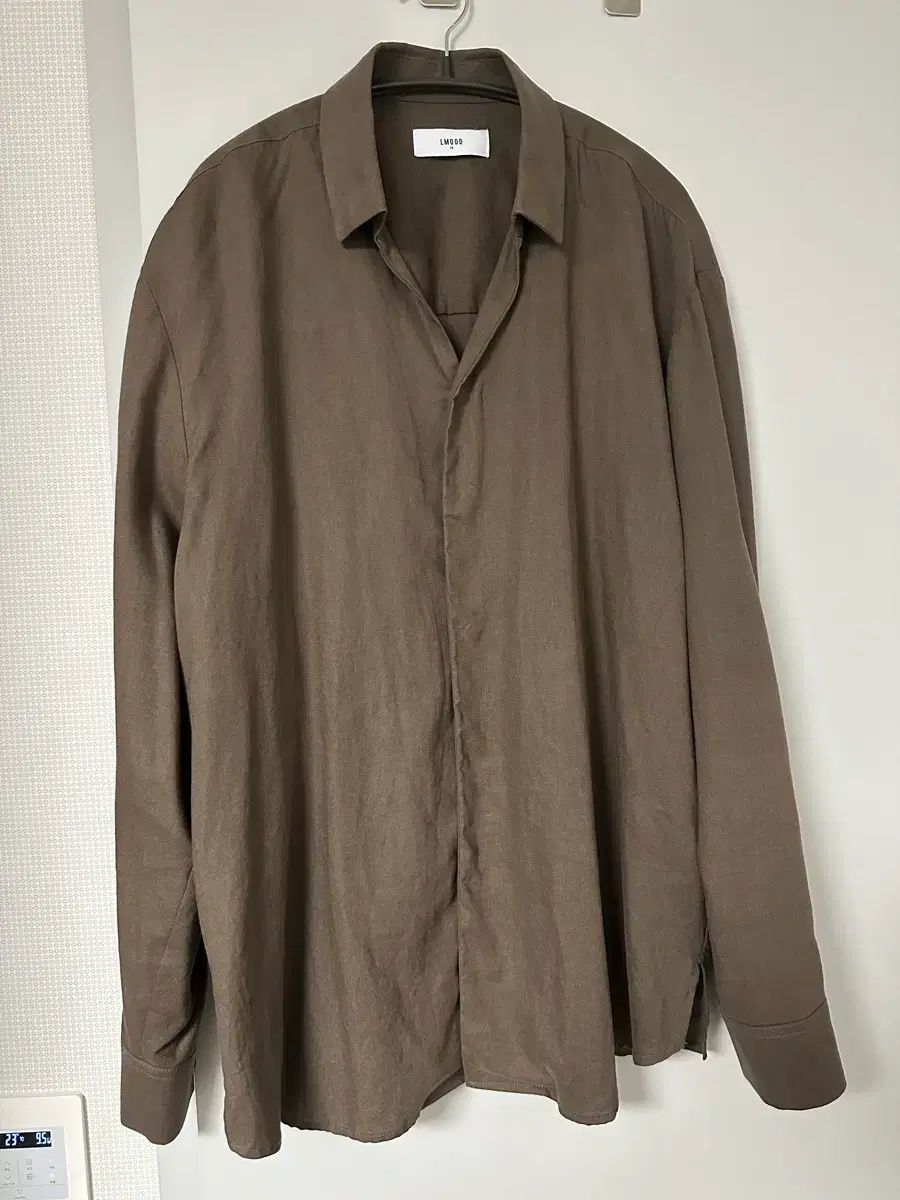 LMOOD オープンカラー リネンシャツ サイズ 48 出品 新品購入後 1回