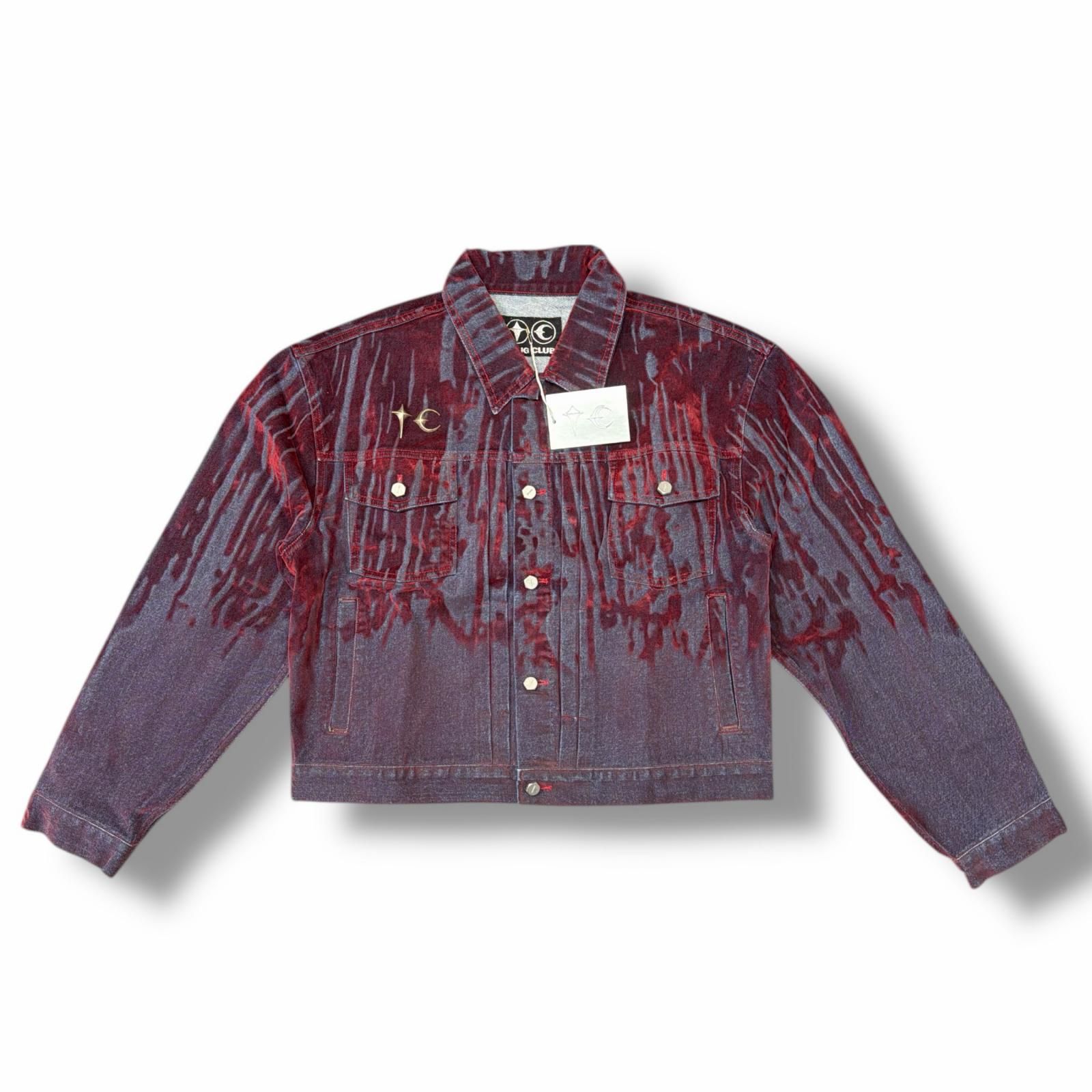 未使用 THUG CLUB 25SS Blood Lazered Denim Jacket ブラッドレーザー