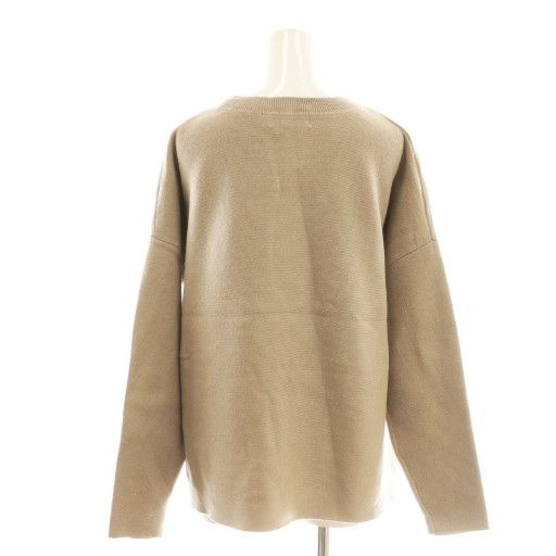 美品 SLOBE IENA 24AW ダブルフェイスニットブルゾン ブラウン スローブ イエナ SLOBE IENA 24AW コットンダブルフェイスプルオーバー