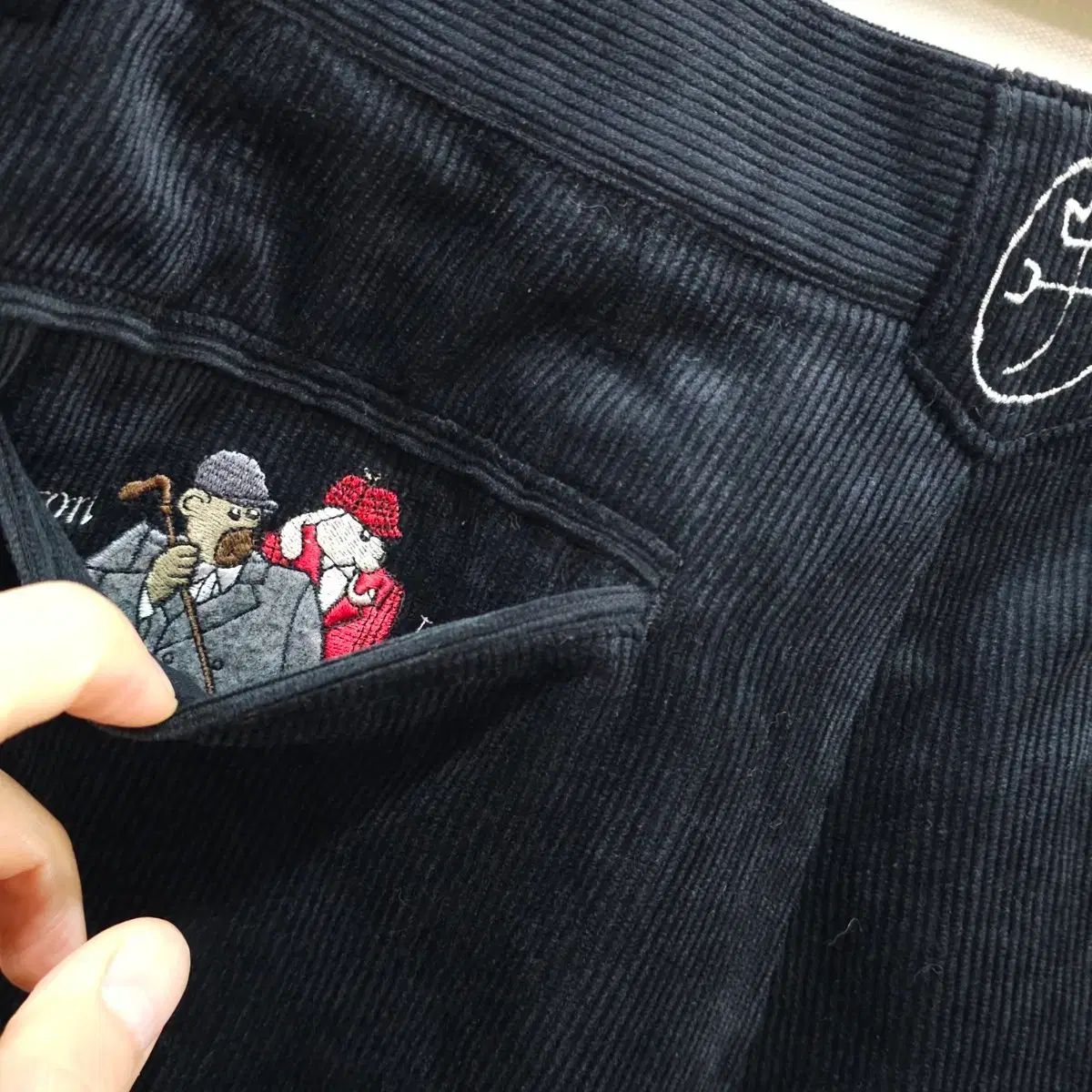 カステルバジャック ブラック コーデュロイパンツ 30 31程度