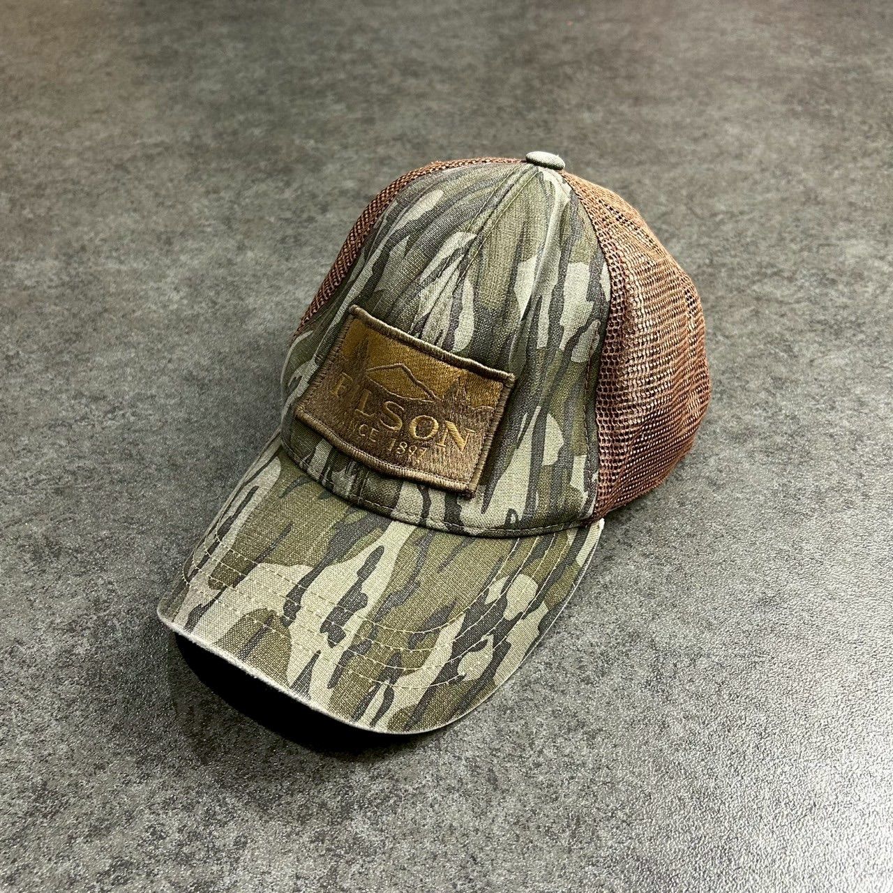 美品【FILSON be MossyOak】 迷彩キャップ Filson Mossy Oak コラボ 別注 フィルソン モッシーオーク メッシュ
