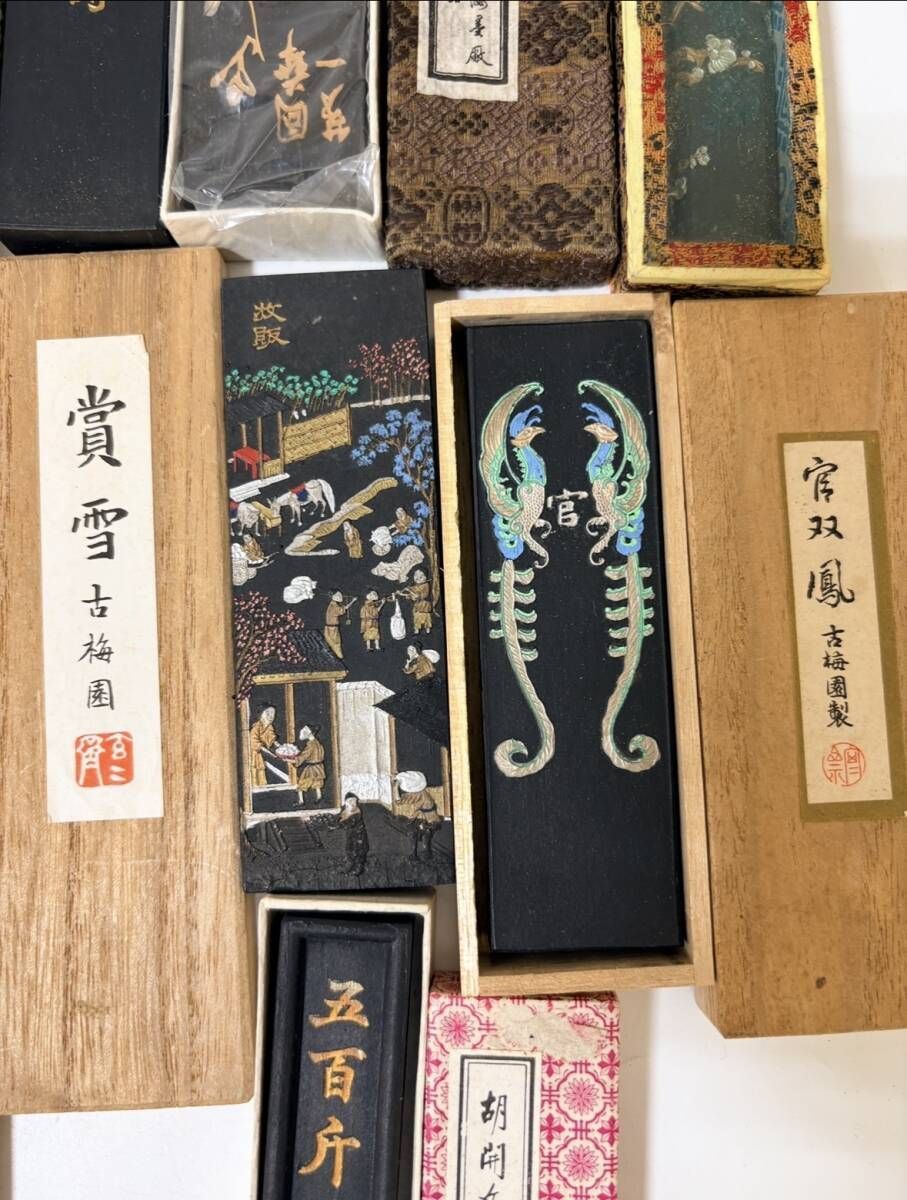 29665】古墨筆まとめ重量約3000g 高級書道用墨 中国古墨 賞雪 御墨 官