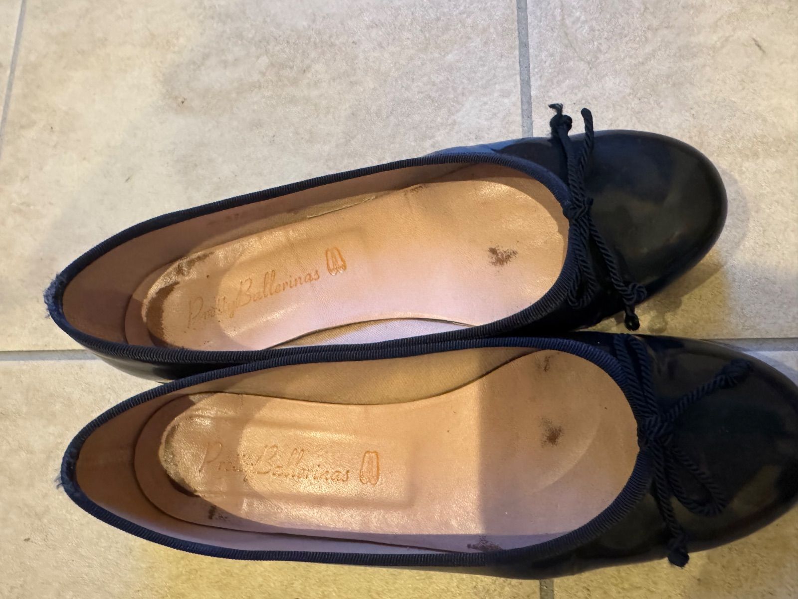プリティバレリーナ エナメル 23cm ネイビー バレエシューズ - メルカリ