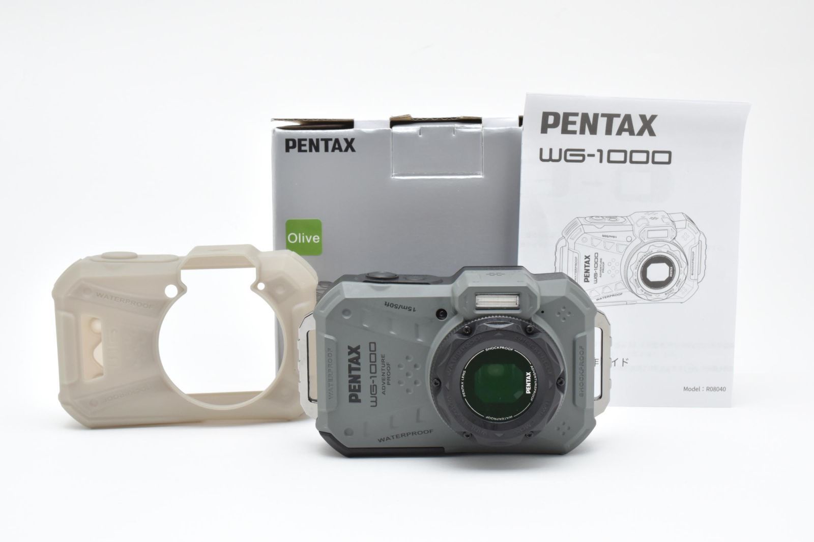 【極美品】　PENTAX WG-1000 オリーブ　付属品完備 たのめーる】リコー PENTAX デジタルカメラ WG-1000 オリーブ 152195 1