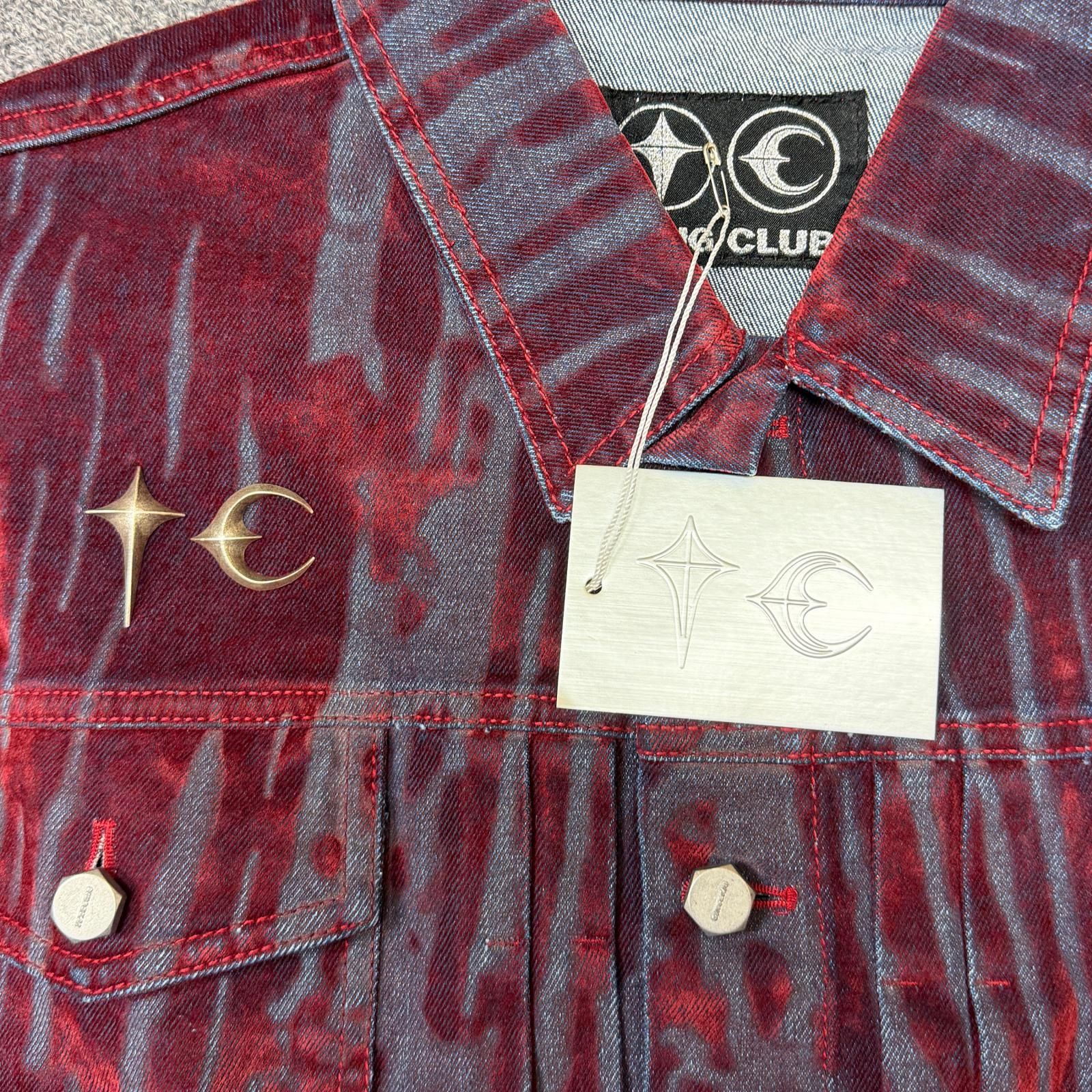 未使用 THUG CLUB 25SS Blood Lazered Denim Jacket ブラッドレーザー