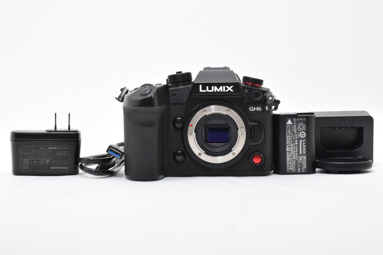 パナソニック Panasonic LUMIX DC-GH 6 ボディ ショット数13281回 バッテリー＆充電器付き