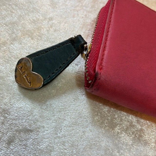 未使用　Paul Smith コインケース レッド　コラル　本革　ハート ポールスミス PAULSMITH ハートプル レザーコインケース RED - メルカリ