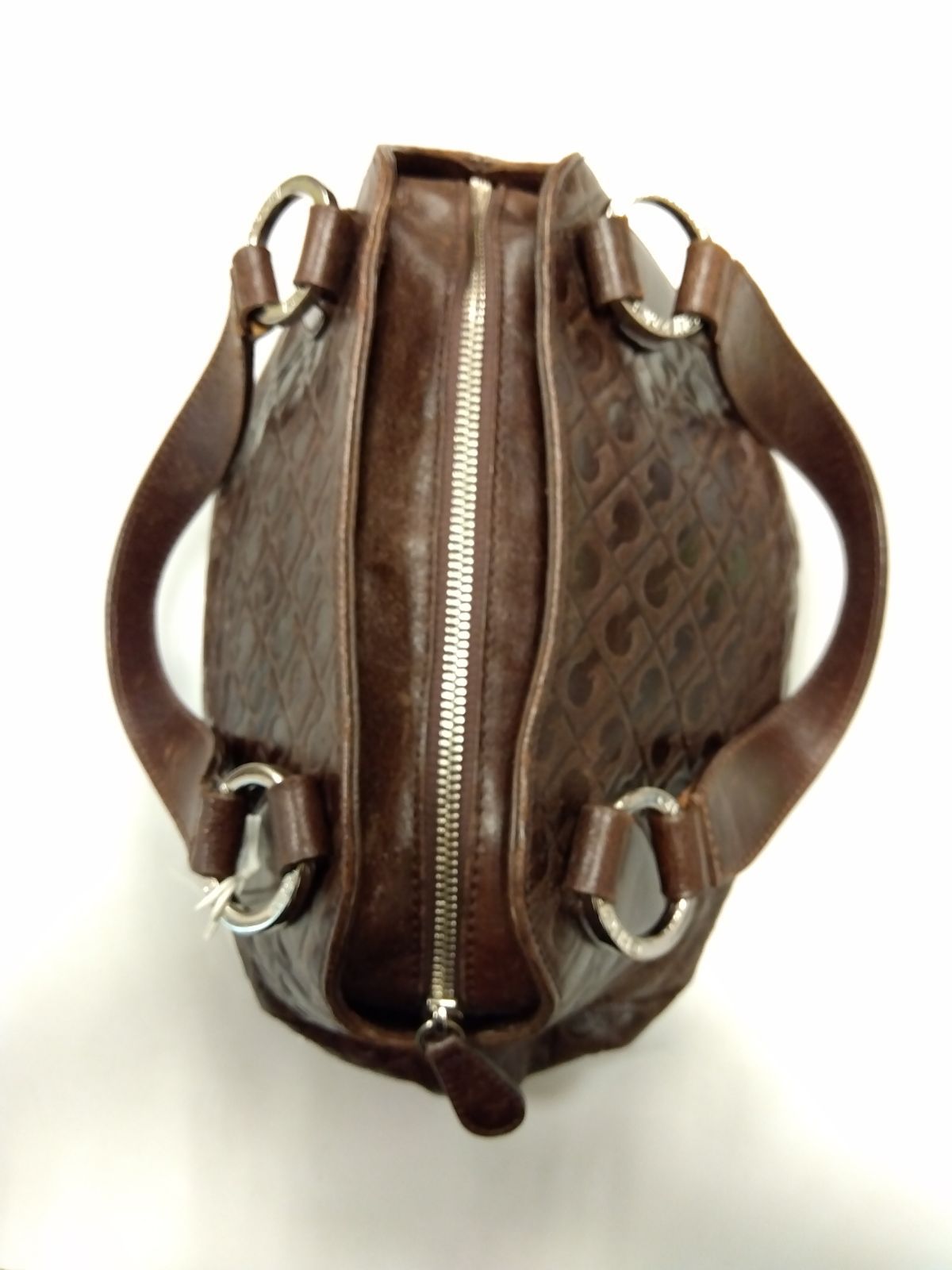 M7 ゲラルディーニ GHERARDINI ハンドバッグ レザー ダークブラウン