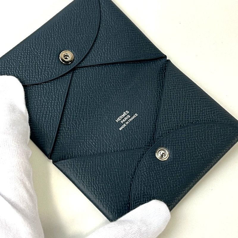  HERMES エルメス カルヴィ コインケース レザー ネイビー 181-251220-SS-01-ich コインケース 小銭入れ 小物