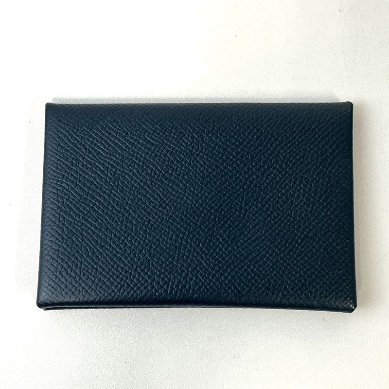 HERMES ネイビー レザー ケース Hermès Bain Neobain Case Blue Marine Medium Model