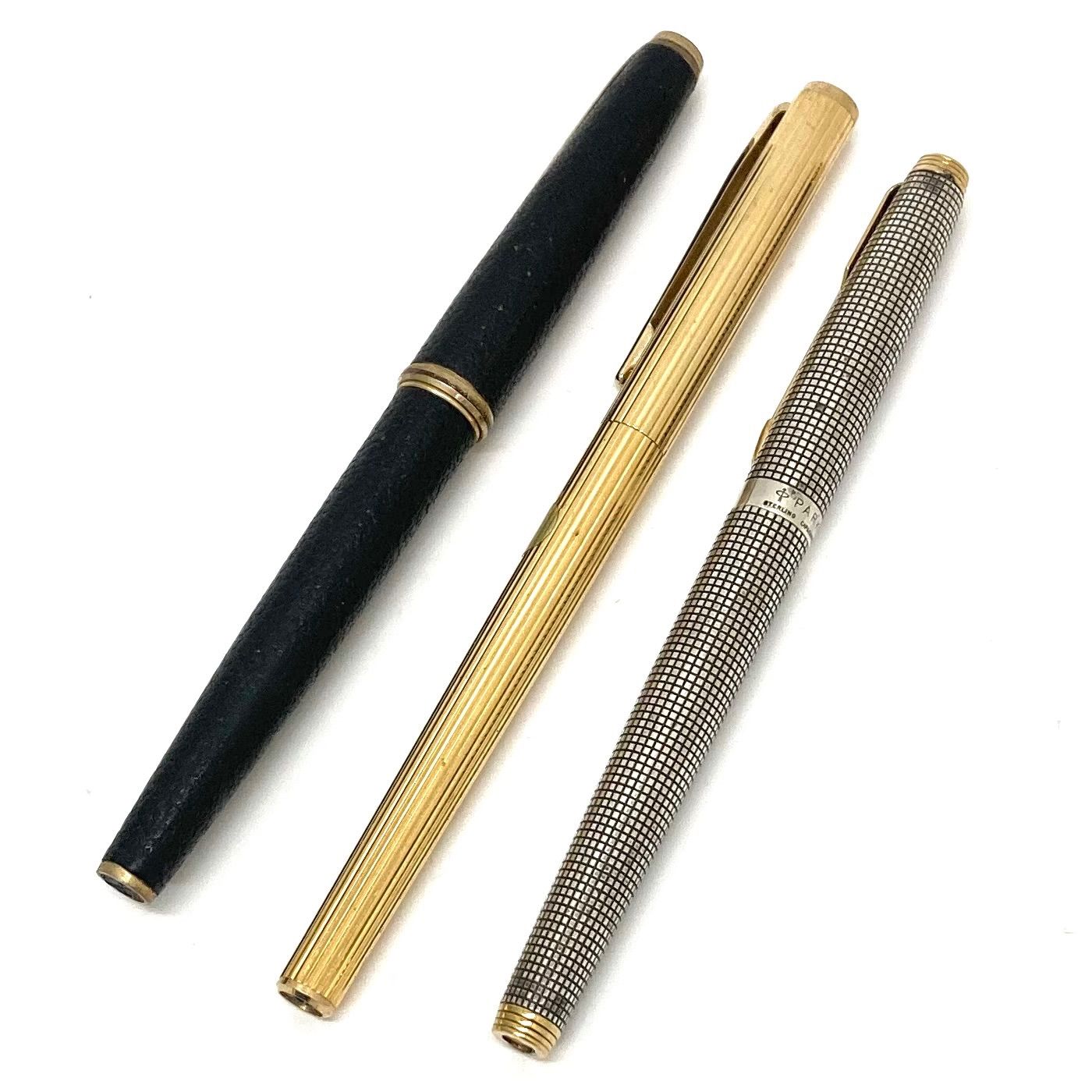PARKER モンブラン プラチナム パーカー 3本セット 万年筆 18 K 14 585