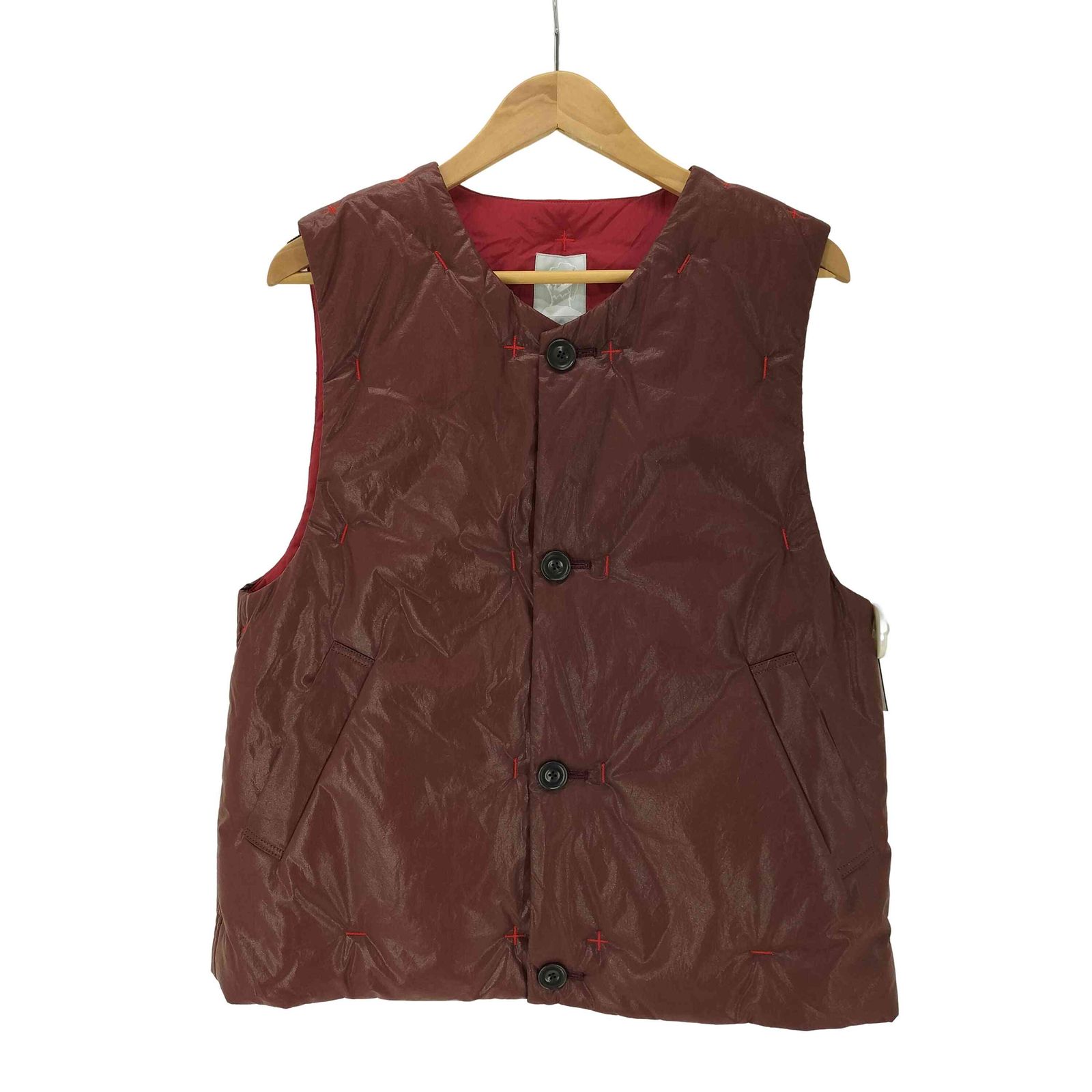 USED古着(ユーズドフルギ) 24AW FLUSS Padded Glossy Vest パデット グロッシー ベスト メンズ FREE 【中古】【ブランド古着バズストア】 ユーズドフルギ USED古着 24AW FLUSS Padded Glossy Vest パデット