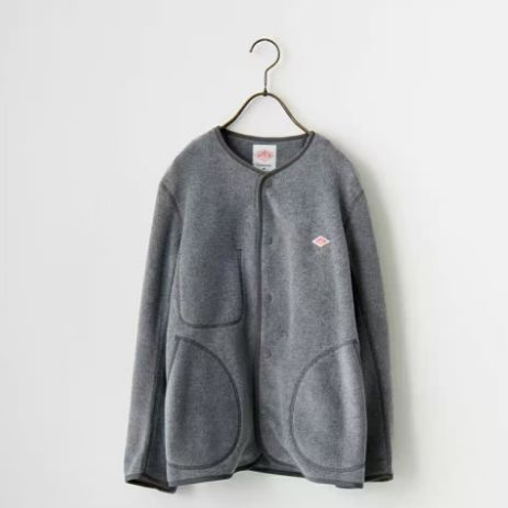 2024 DANTON/ダントン フリース ノーカラーカーディガン