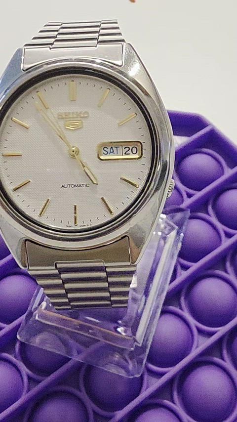 SEIKO 5 オートマティック時計 シースルーバック ゴールド 장인INDEX