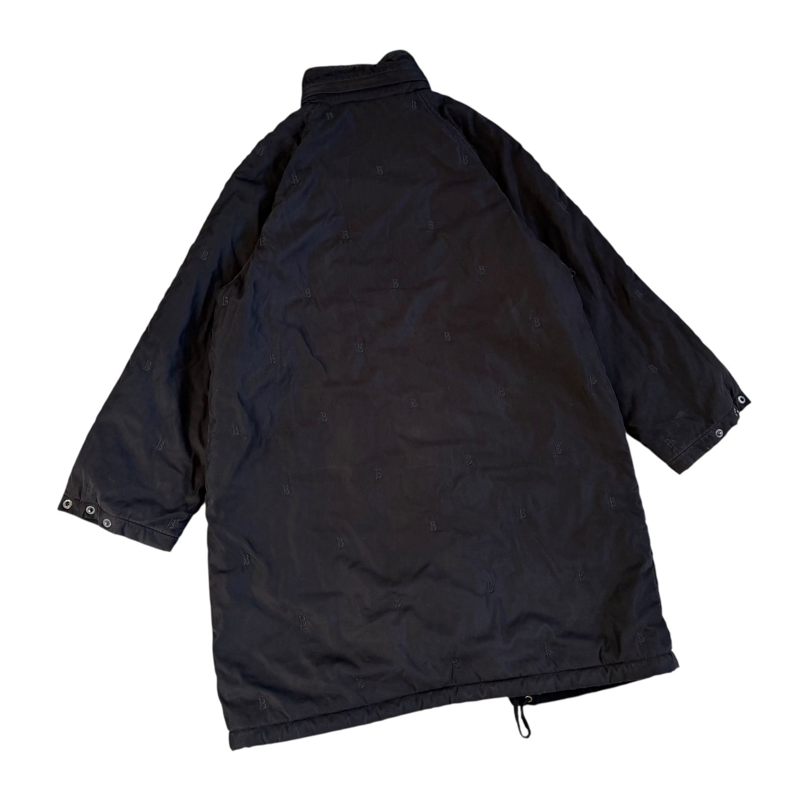 美品 90sヴィンテージ Burberry ロゴ総柄 中綿入り コート フード付 Burberry's / バーバリーズ 90's Bロゴ刺繍総柄 モノグラム 中綿入り