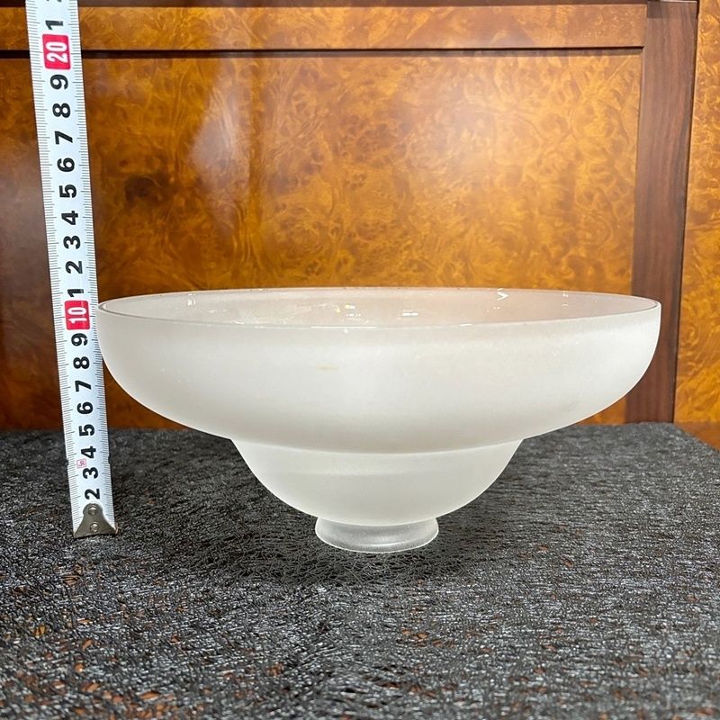 昭和レトロ ガラスシェード 乳白色 UFO型 ランプシェード 大正ロマン