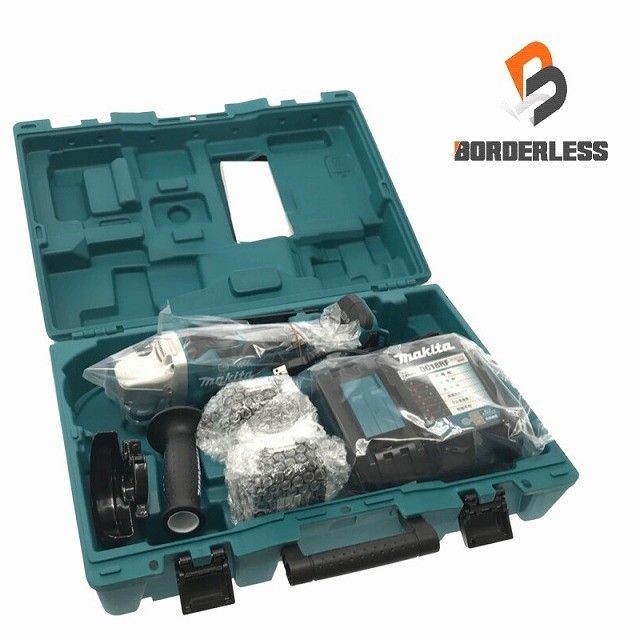 makita マキタ 18 V 100 mm 充電式ディスクグラインダー バッテリー 6.0 Ah 充電器 ケース付120810