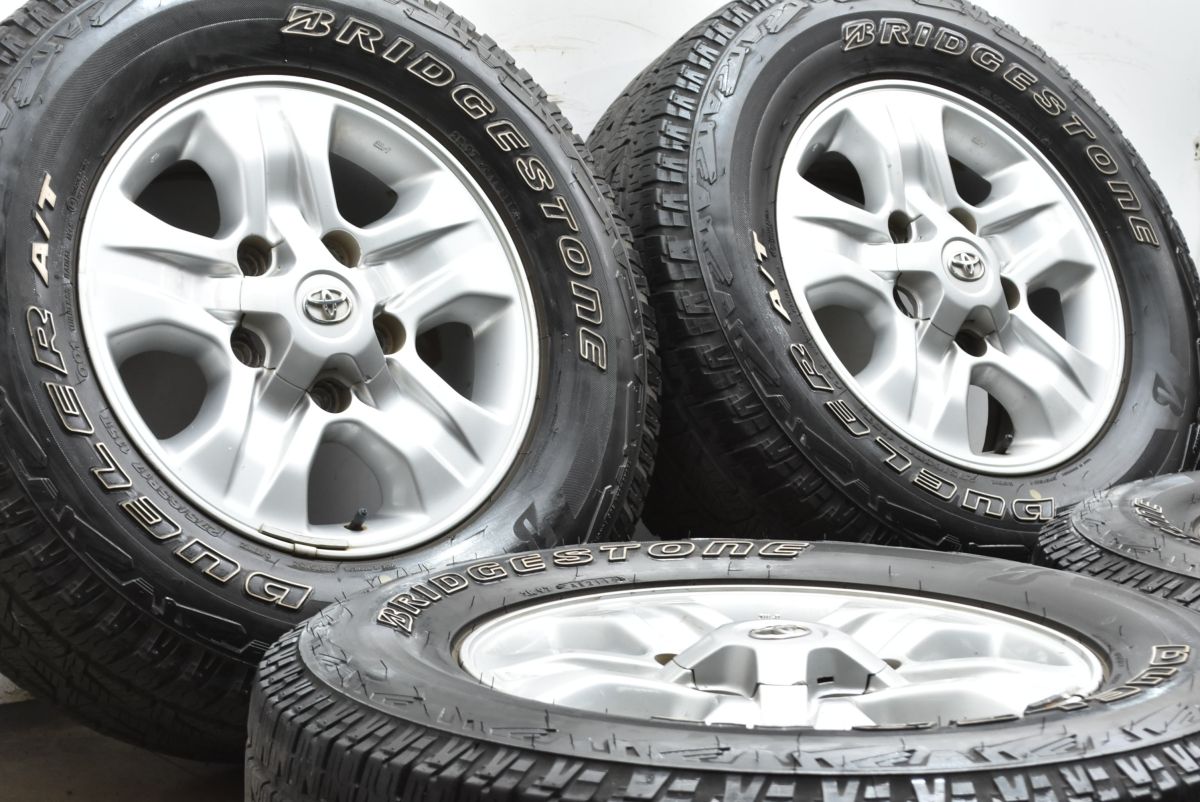 バリ溝 トヨタ ランドクルーザー 100 17 in 8 J 60 PCD 150 ブリヂストン デューラー A T 275 65 R ノーマル戻し ランクル