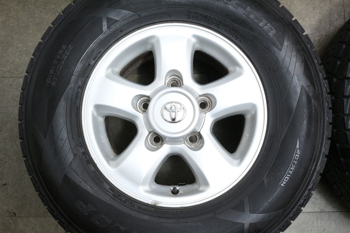  交換用に トヨタ ランドクルーザー 100 16 in 8 J 60 PCD 150 ダンロップ ウィンターマックス SJ 275 70 R シグナス 流用 可 16インチ タイヤ ホイールセット