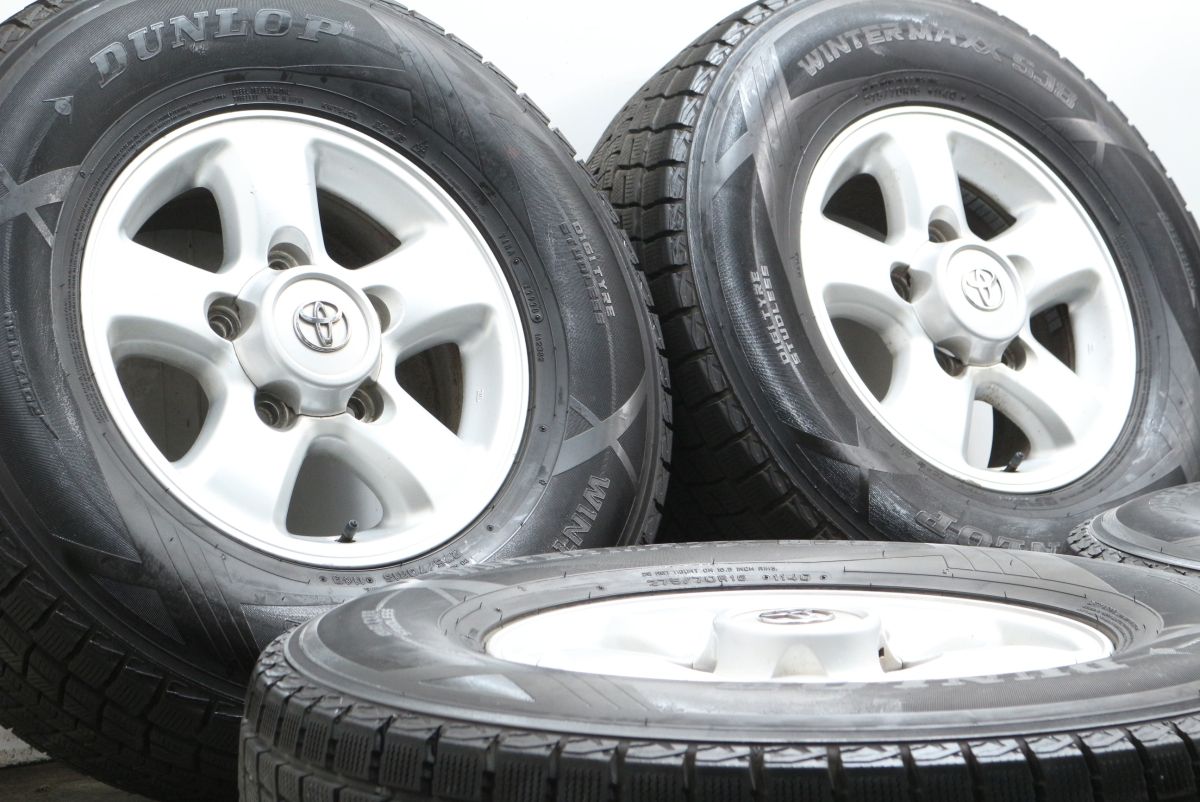 交換用に トヨタ ランドクルーザー 100 16 in 8 J 60 PCD 150 ダンロップ ウィンターマックス SJ 275 70 R シグナス 流用 可