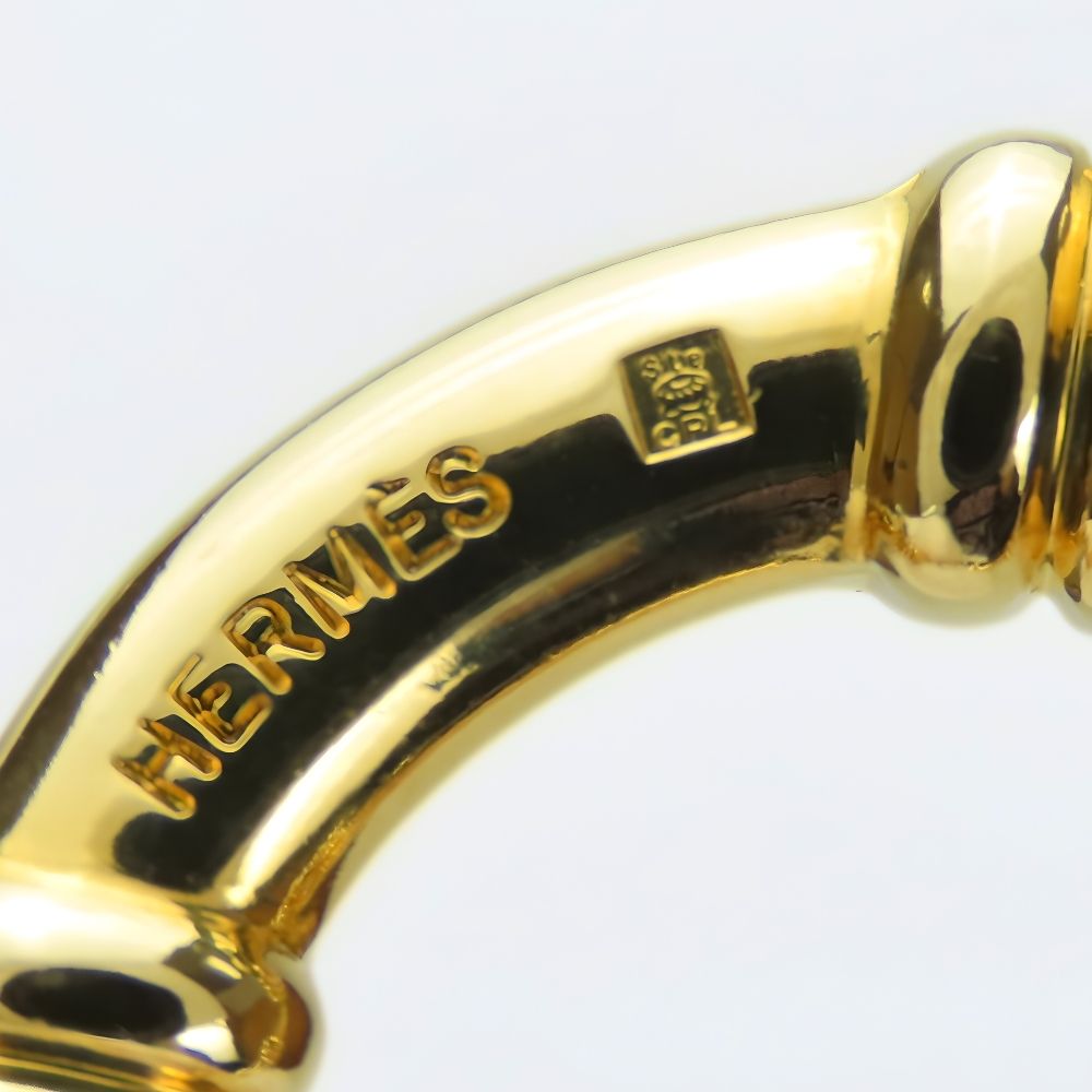 中古】 エルメス スカーフリング ブーエ メタル ゴールド メッキ GP