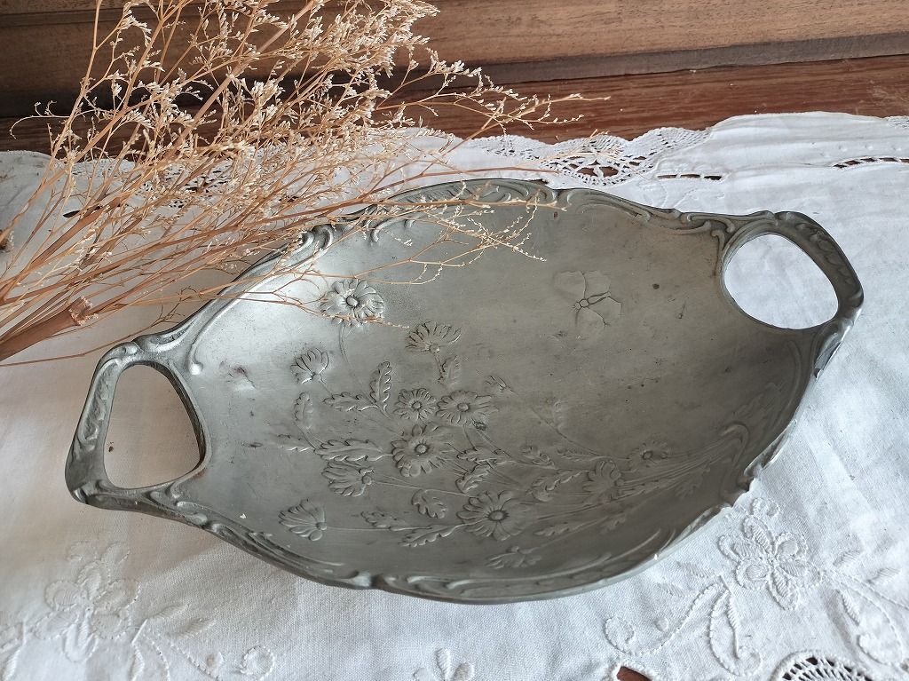 アンティーク ピューター ボウル トレー フランス フランス アンティーク 絵つき ピューター トレー - メルカリ