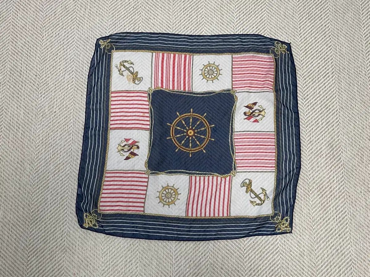 ヴィンテージ マリンナビゲーション パッチワーク スカーフ J03560