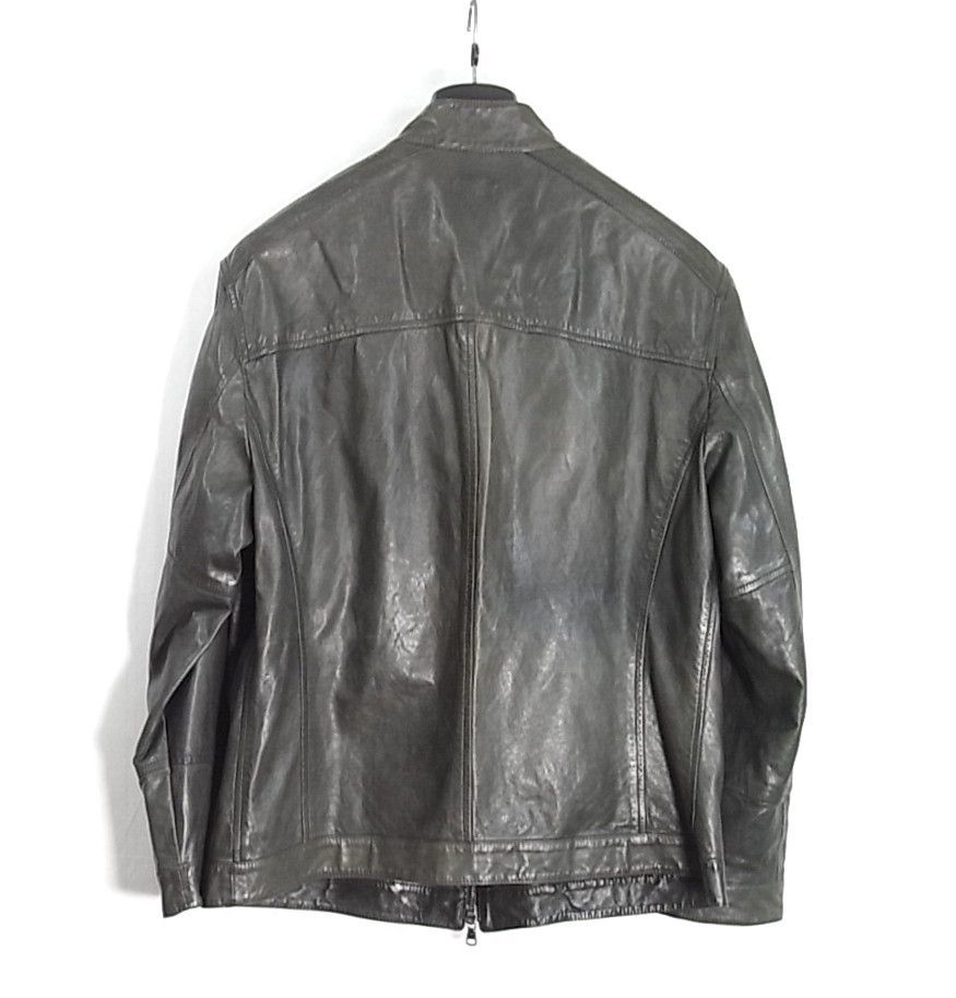 sizeXL☆美品☆ブルネロクチネリ レザージャケット オリーブグリーン