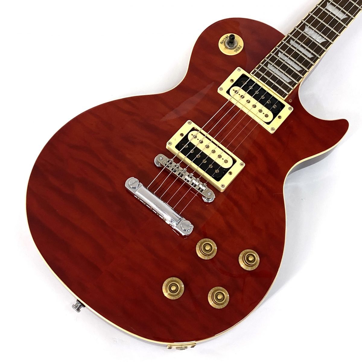 Bacchus バッカス BLS 700 FM シースルーレッド レスポール エレキギター