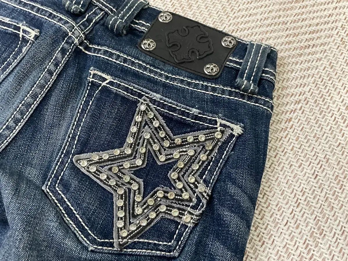  Miss me ミスミ 星 ストーン 刺繍 フ デニム パンツ goa J 03564 その他 デニム ジーンズ