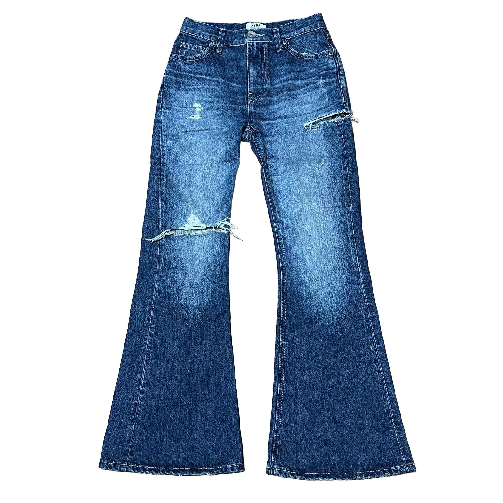 Gyda ヒップカットデニム 美品 GYDA ヒップダメージデニム 美品 GYDA 