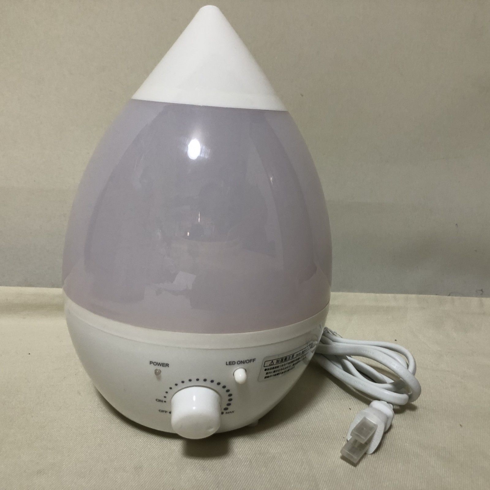 H432 美品 ニトリ ミニ 超音波 加湿器 NTR2005 ホワイト アロマ対応